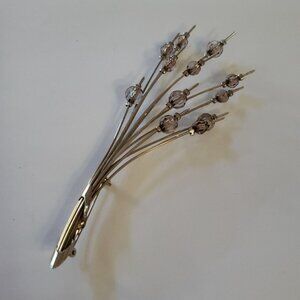 Vintage Silver and Purple Brooch